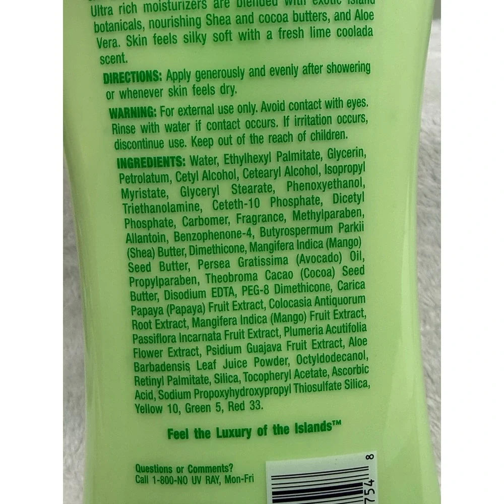 Hawaiian Tropic After Sun Moisturizer Lime Coolada Aloe Vera 16oz Pump Bottle